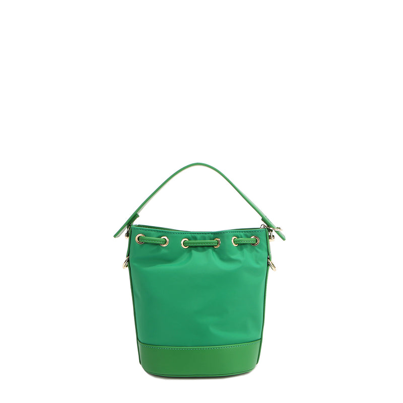 Cube bag with colored patches (green)