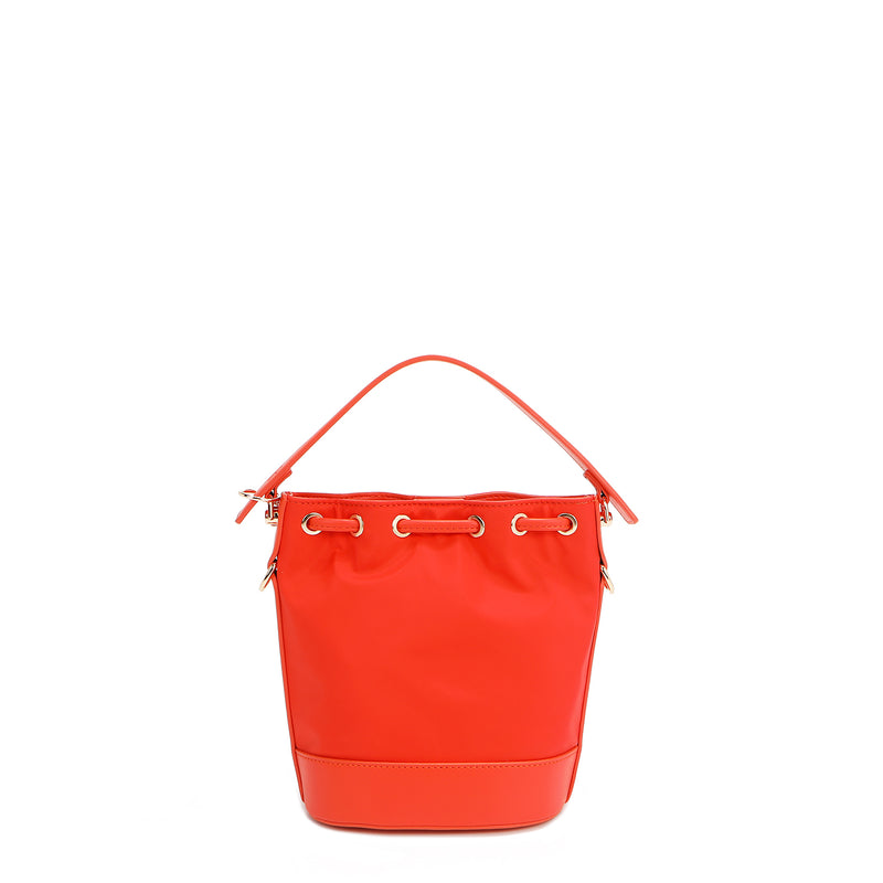 Cube bag with colored patches (orange)
