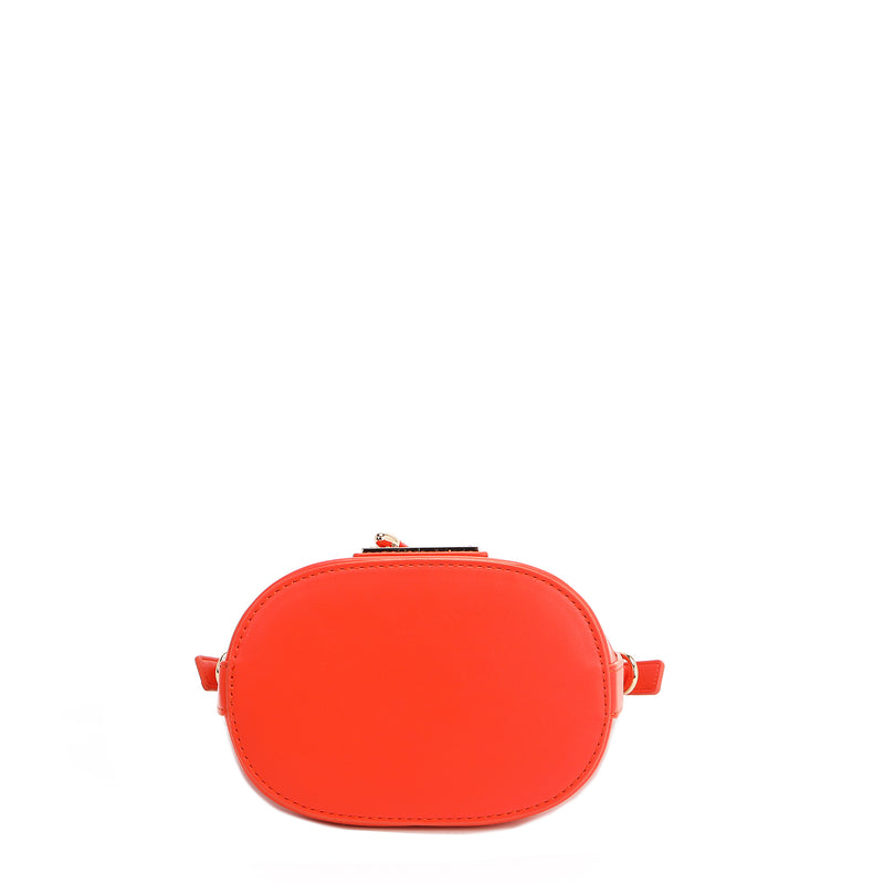 Cube bag with colored patches (orange)