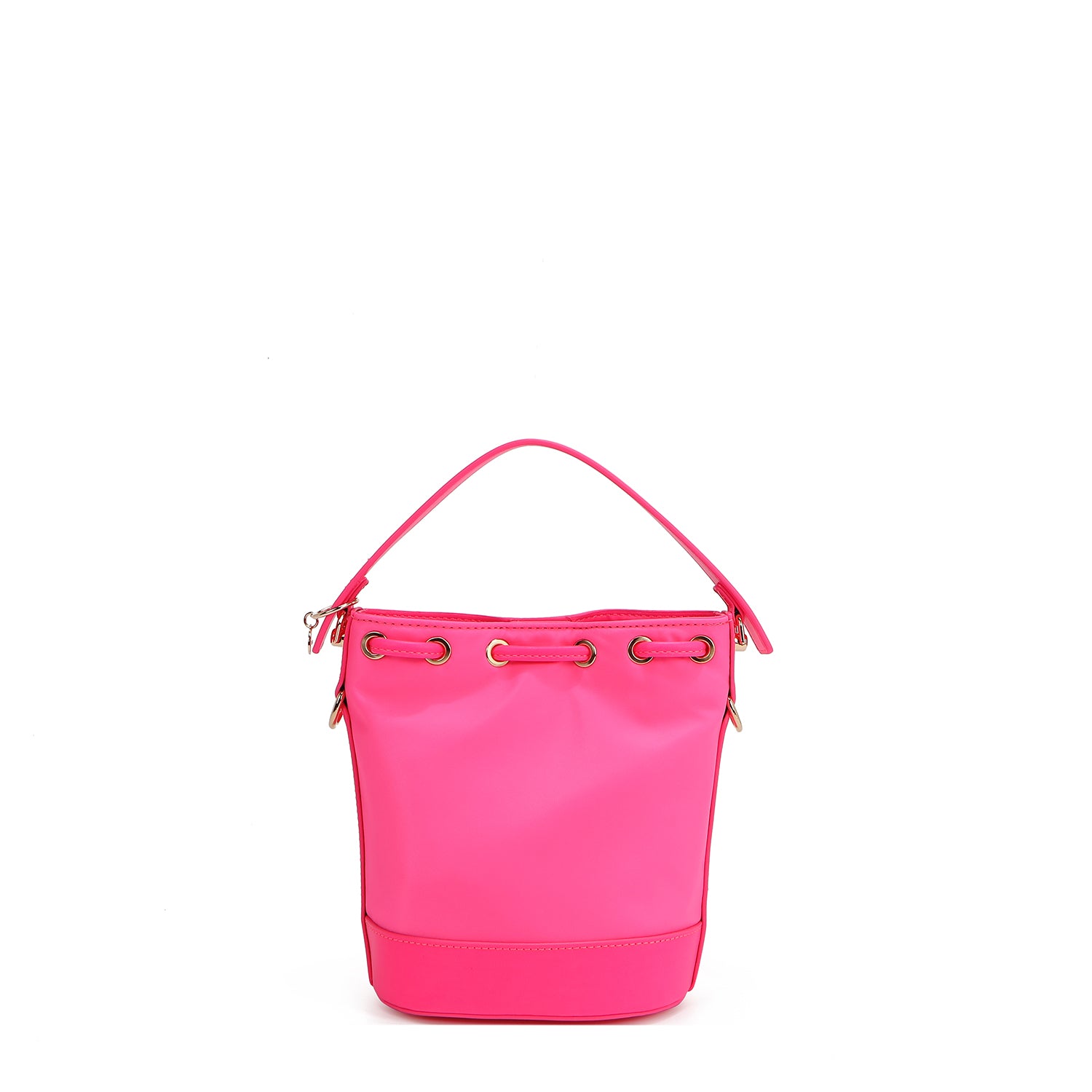 BOLSO CUBO CON PARCHES DE COLORES (ROSA)