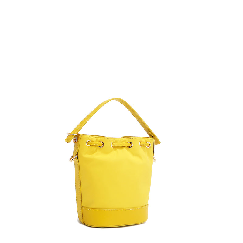 Cube bag with colored patches (yellow)