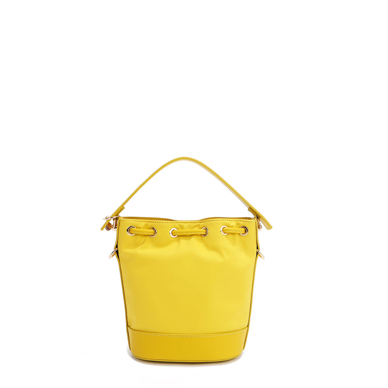 Cube bag with colored patches (yellow)
