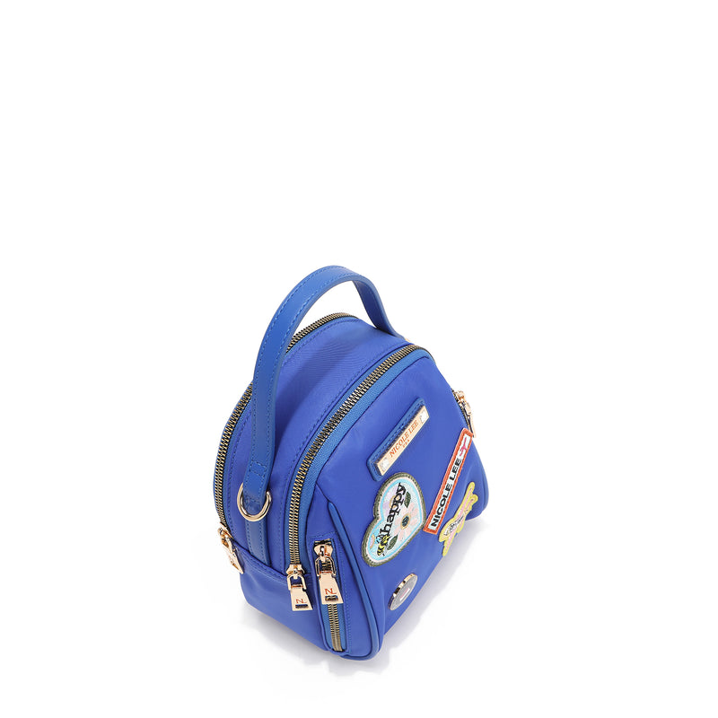 Multipurpose bag with colored patches (blue)