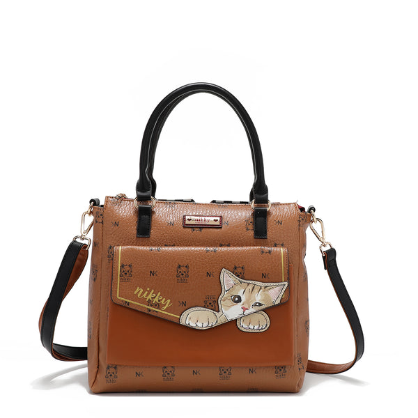 SATCHEL (<tc><tc><tc>Nikky</tc> Finds Meow</tc></tc>) BROWN