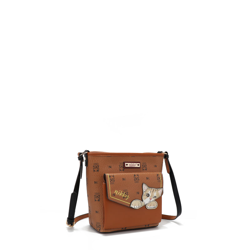 CROSSBODY BAG (<tc><tc><tc>Nikky</tc> Finds Meow</tc></tc>) BROWN