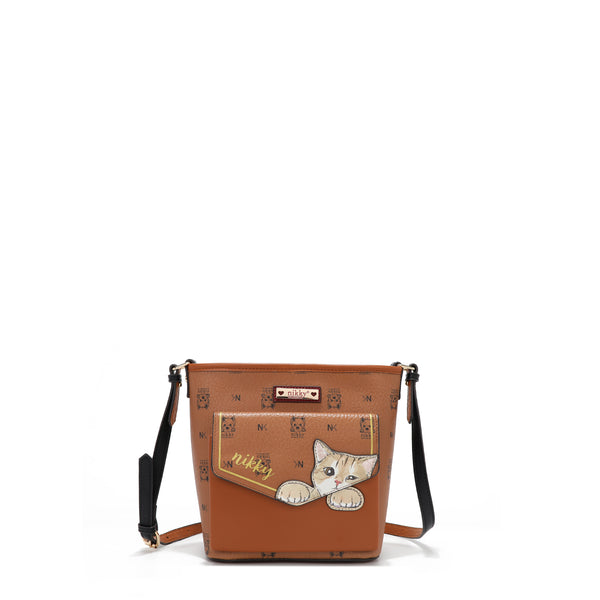 CROSSBODY BAG (<tc><tc><tc>Nikky</tc> Finds Meow</tc></tc>) BROWN