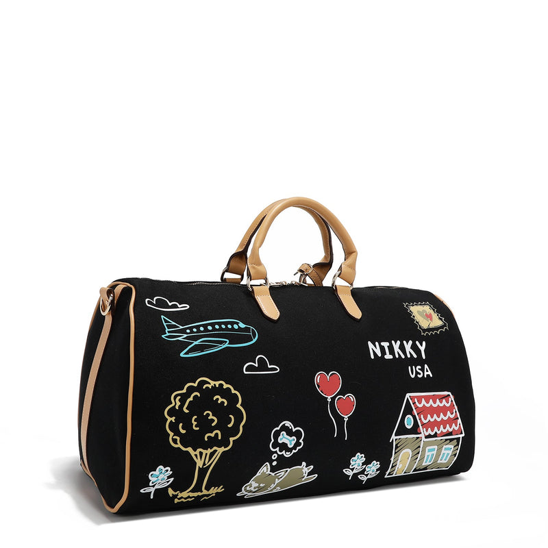 CANVAS GYM BAG <tc>NIKKY</tc> (BLACK)
