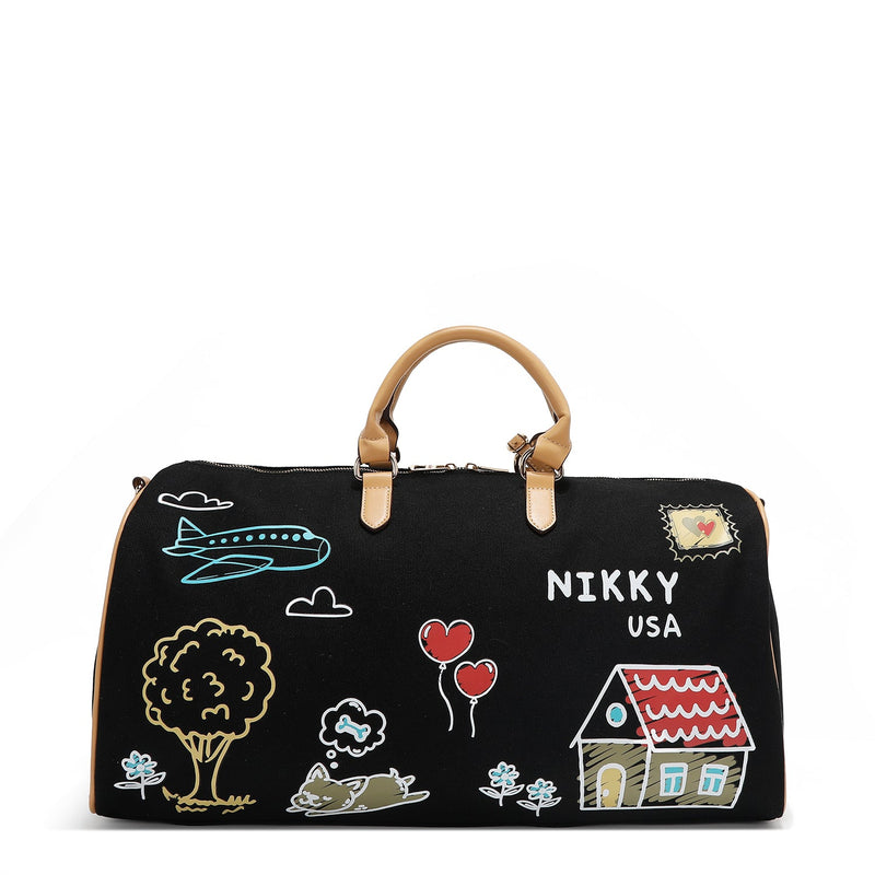 CANVAS GYM BAG <tc>NIKKY</tc> (BLACK)