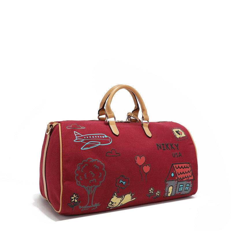 CANVAS GYM BAG <tc>NIKKY</tc> (RED)