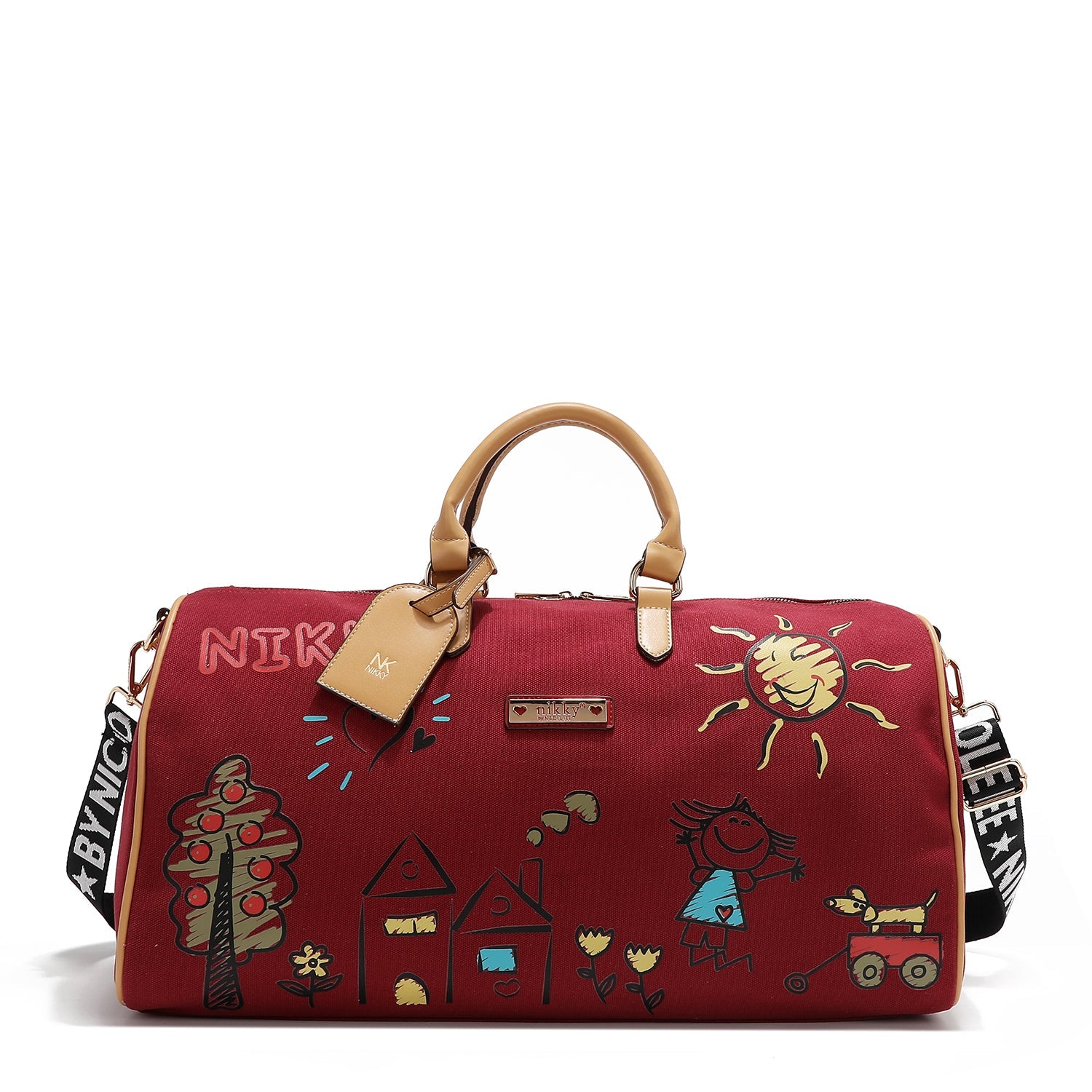 BORSA DA PALESTRA IN TELA <tc>NIKKY</tc> (ROSSO)