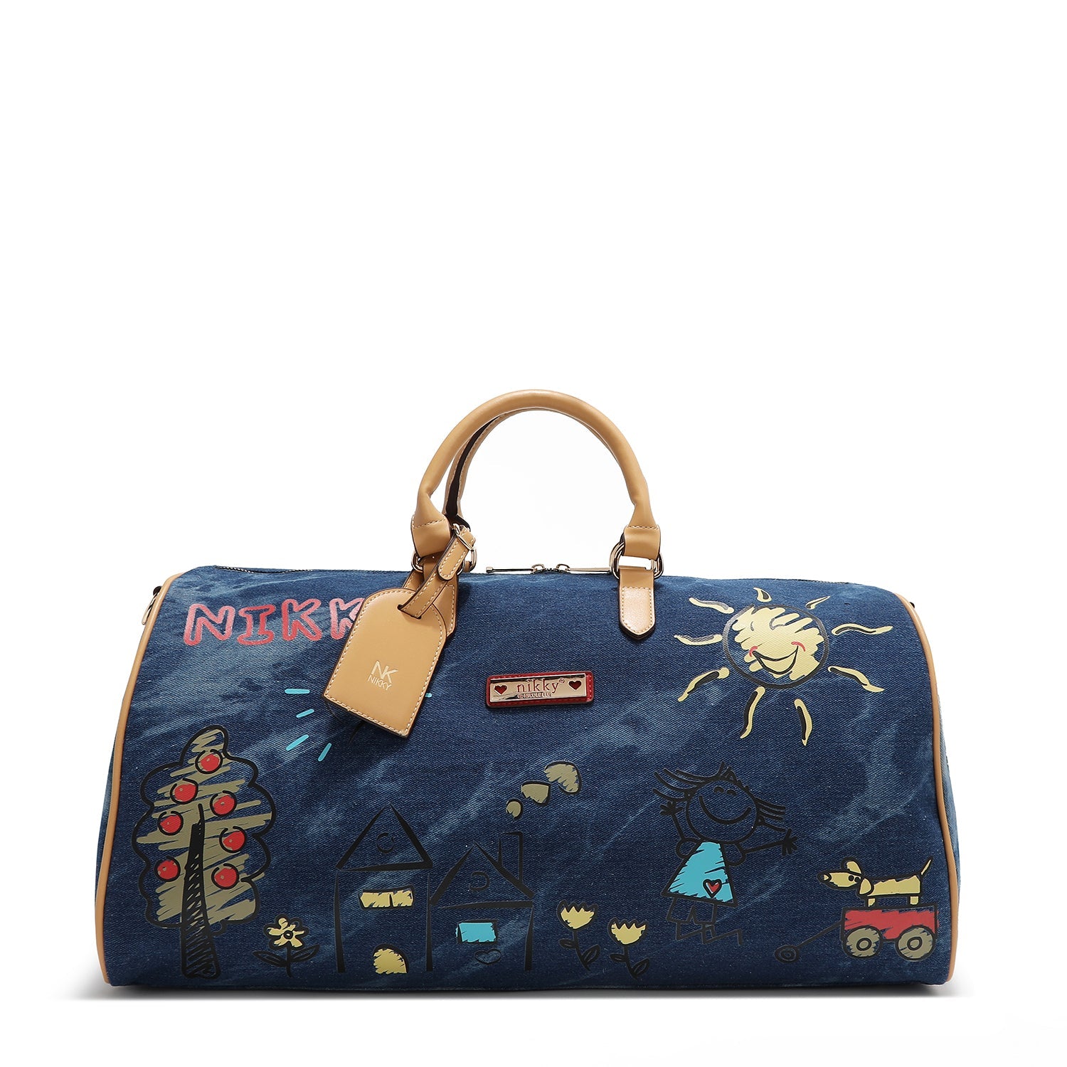BORSA DA PALESTRA IN TELA <tc>NIKKY</tc> (BLU)