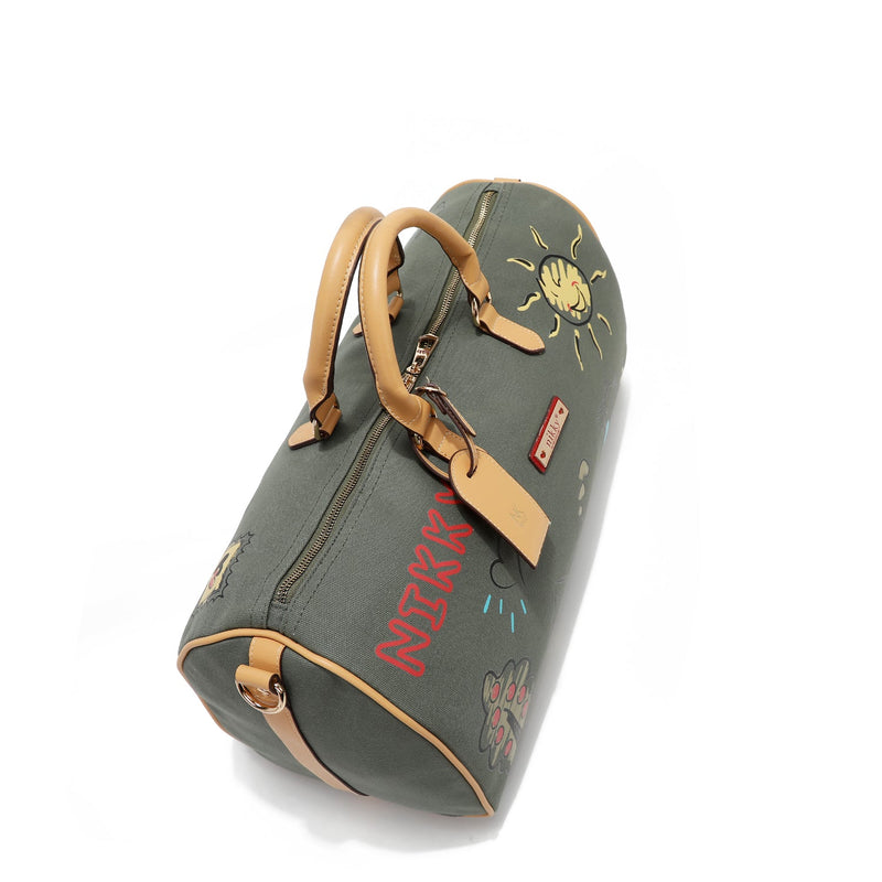 Canvas gym bag (green)