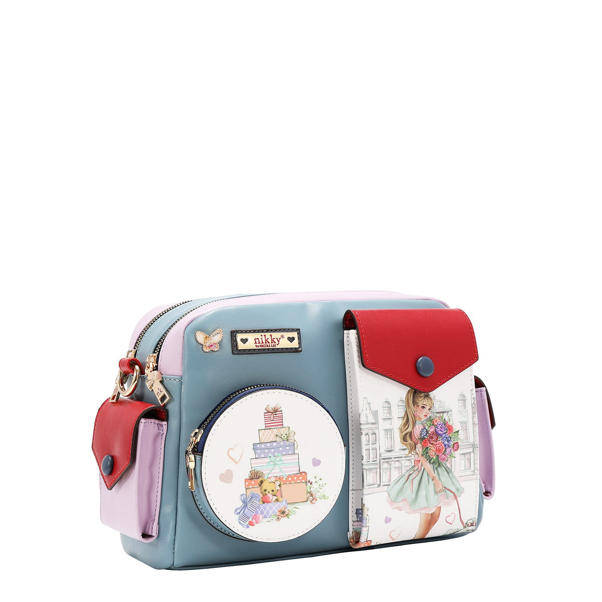 BOLSO BANDOLERA MULTIBOLSILLOS (GLAMOROUS WALK-BLANCO)