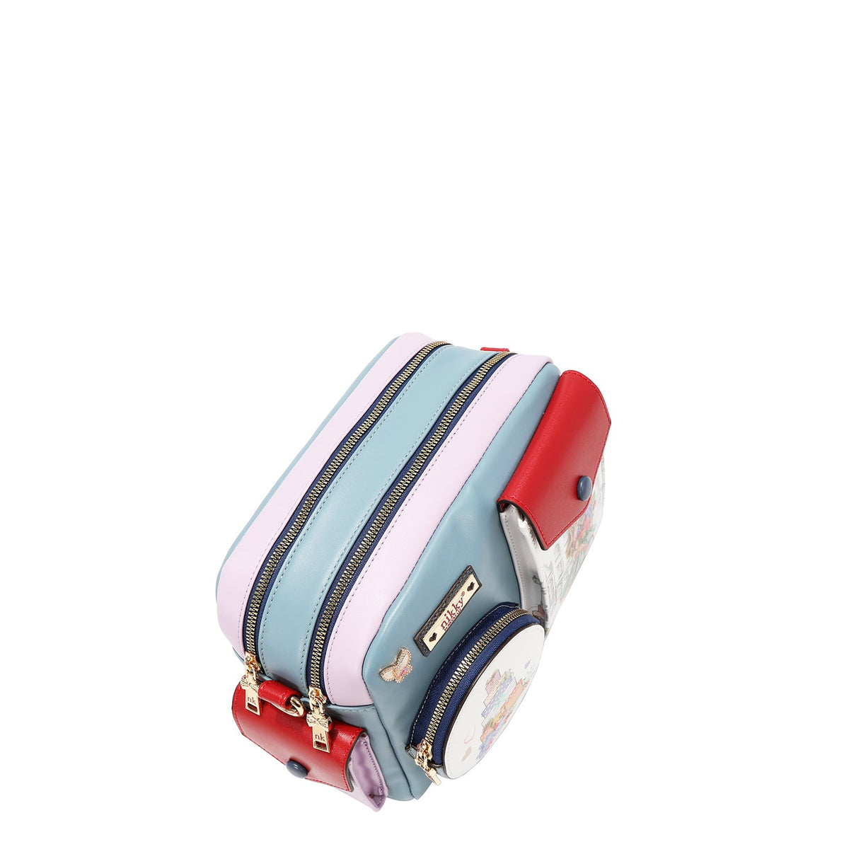 BOLSO BANDOLERA MULTIBOLSILLOS (GLAMOROUS WALK-BLANCO)