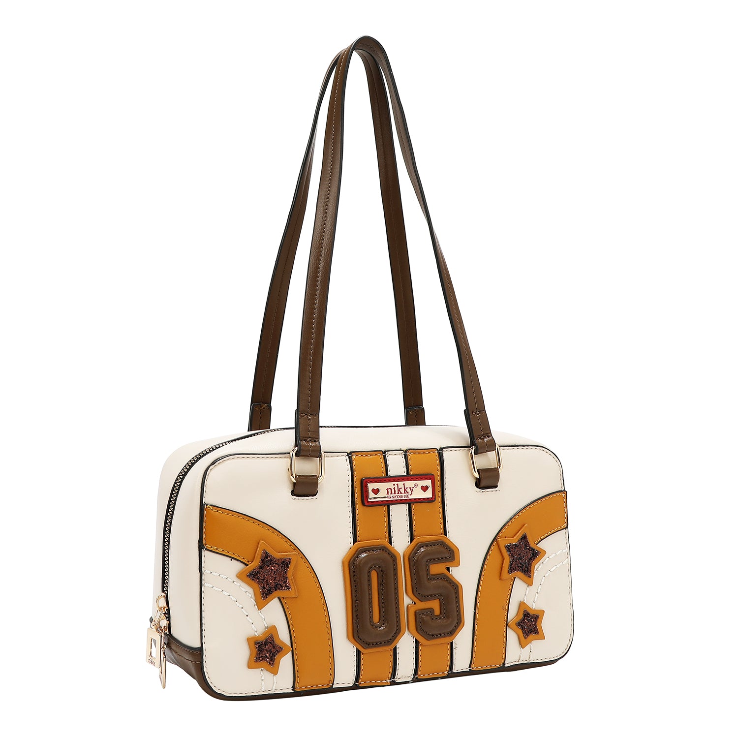 BOLSO DE HOMBRO VARSITY (BEIGE)