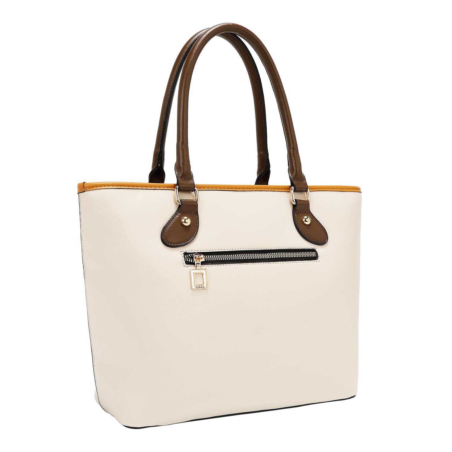 BOLSO SHOPPER VARSITY (BEIGE)