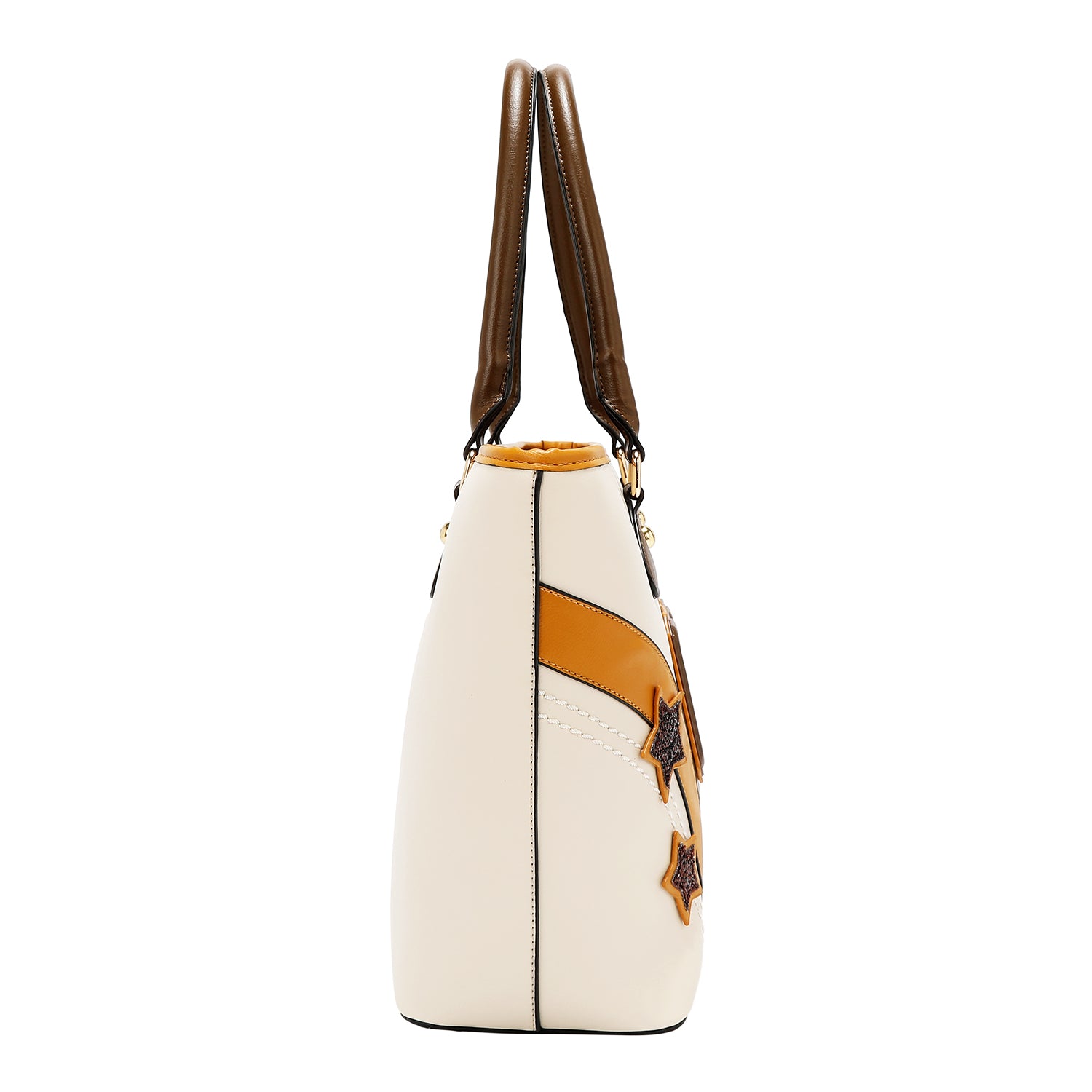 BOLSO SHOPPER VARSITY (BEIGE)