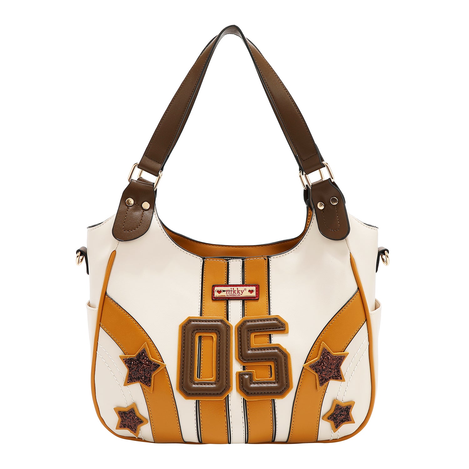 BOLSO HOBO VARSITY (BEIGE)