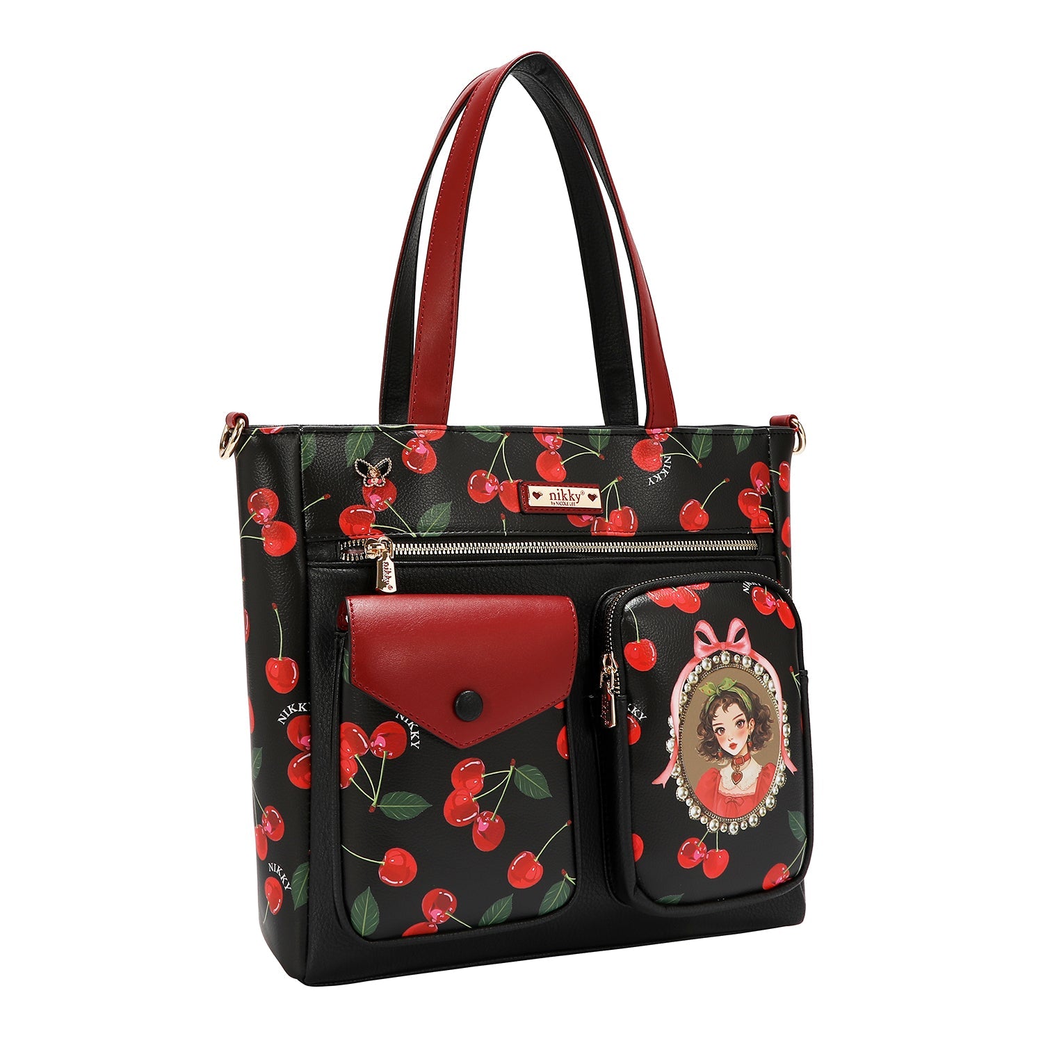 SAC À MAIN NK13115 (<tc>CHERRY LIPS</tc>-NOIR)