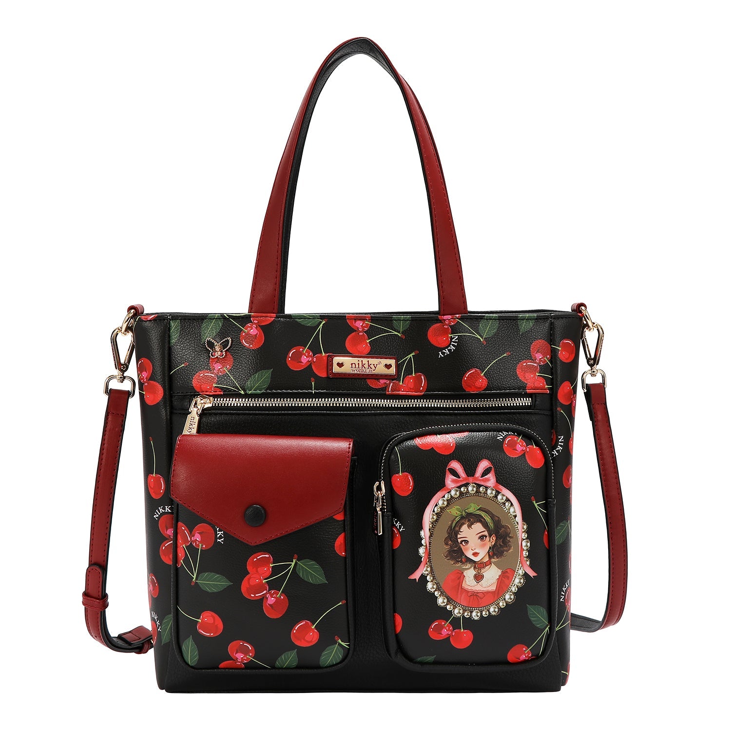 SAC À MAIN NK13115 (<tc>CHERRY LIPS</tc>-NOIR)