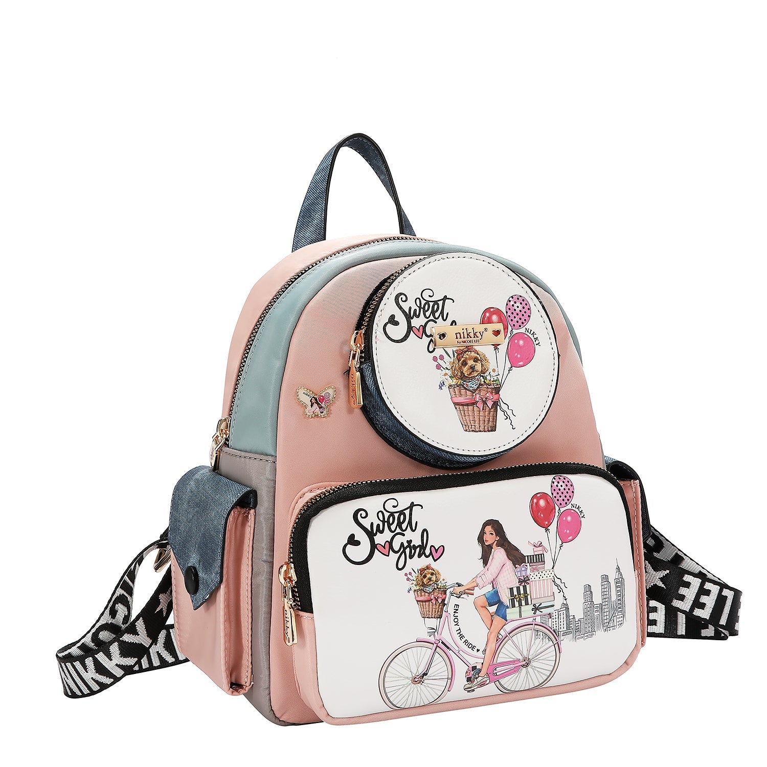 ZAINO PICCOLO CON MOLTEPLICI TASCHE (<tc>SWEET GIRL</tc>)