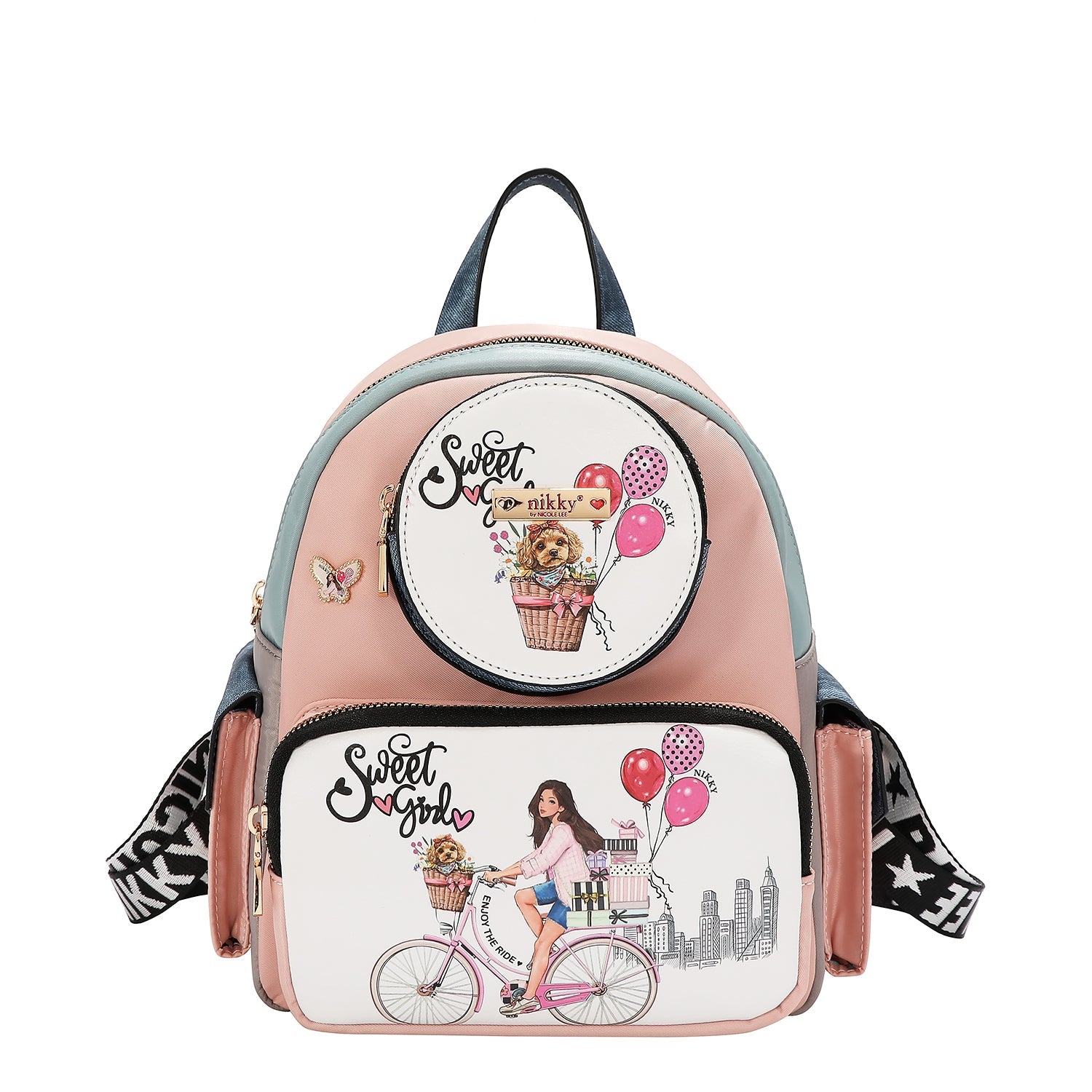 ZAINO PICCOLO CON MOLTEPLICI TASCHE (<tc>SWEET GIRL</tc>)