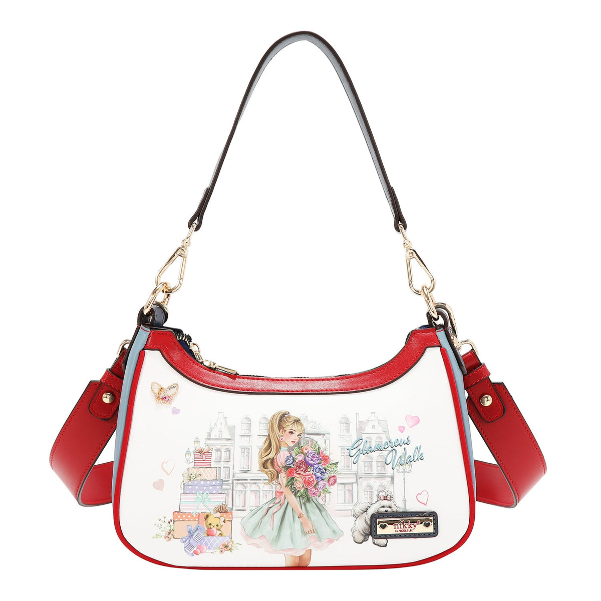 BOLSO DE HOMBRO (GLAMOROUS WALK-BLANCO)