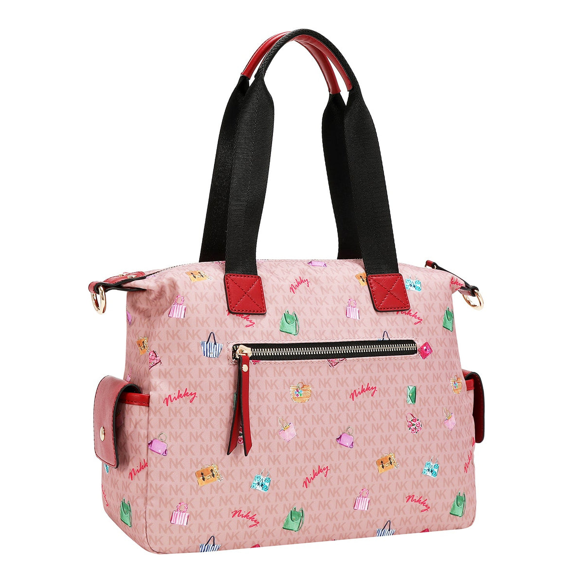 BOLSO TOTE DE NYLON (GLAMOROUS WALK - ROSA)