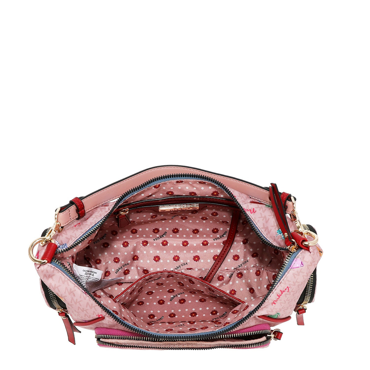 BOLSO DE HOMBRO DE NYLON (GLAMOROUS WALK - ROSA)