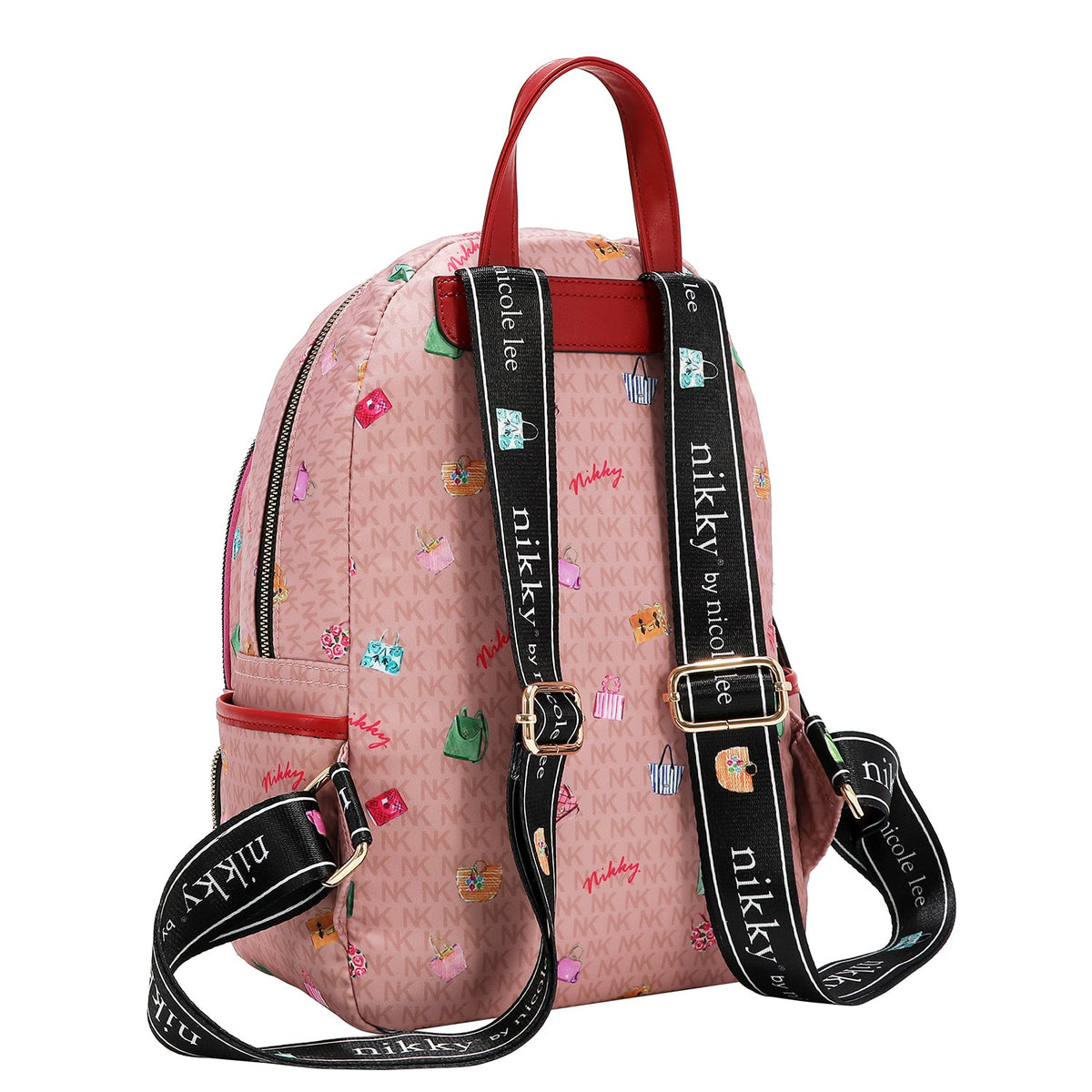 MOCHILA MEDIANA DE NYLON (GLAMOROUS WALK - ROSA)