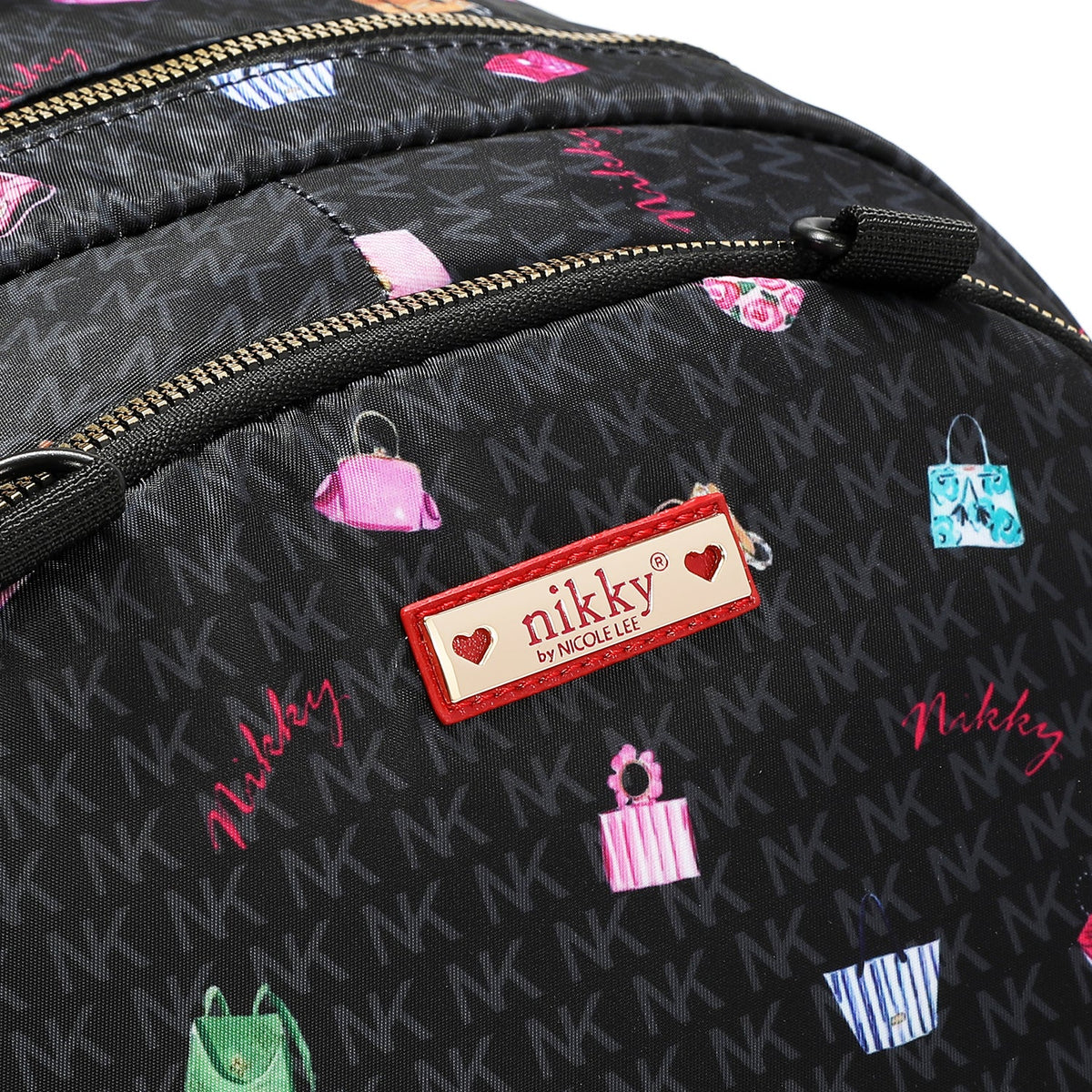 MOCHILA GRANDE DE NAILON (GLAMOROUS WALK-NEGRO)