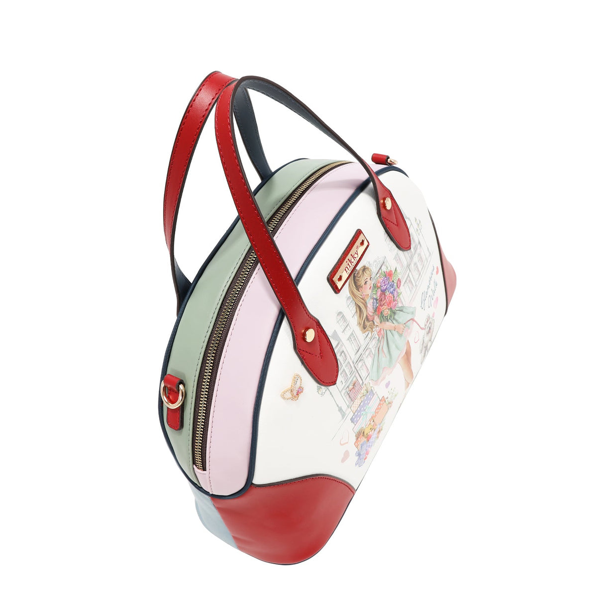 CONJUNTO DE 3 PIEZAS (BOLSO, MOCHILA, CARTERA) (GLAMOROUS WALK-WHITE)