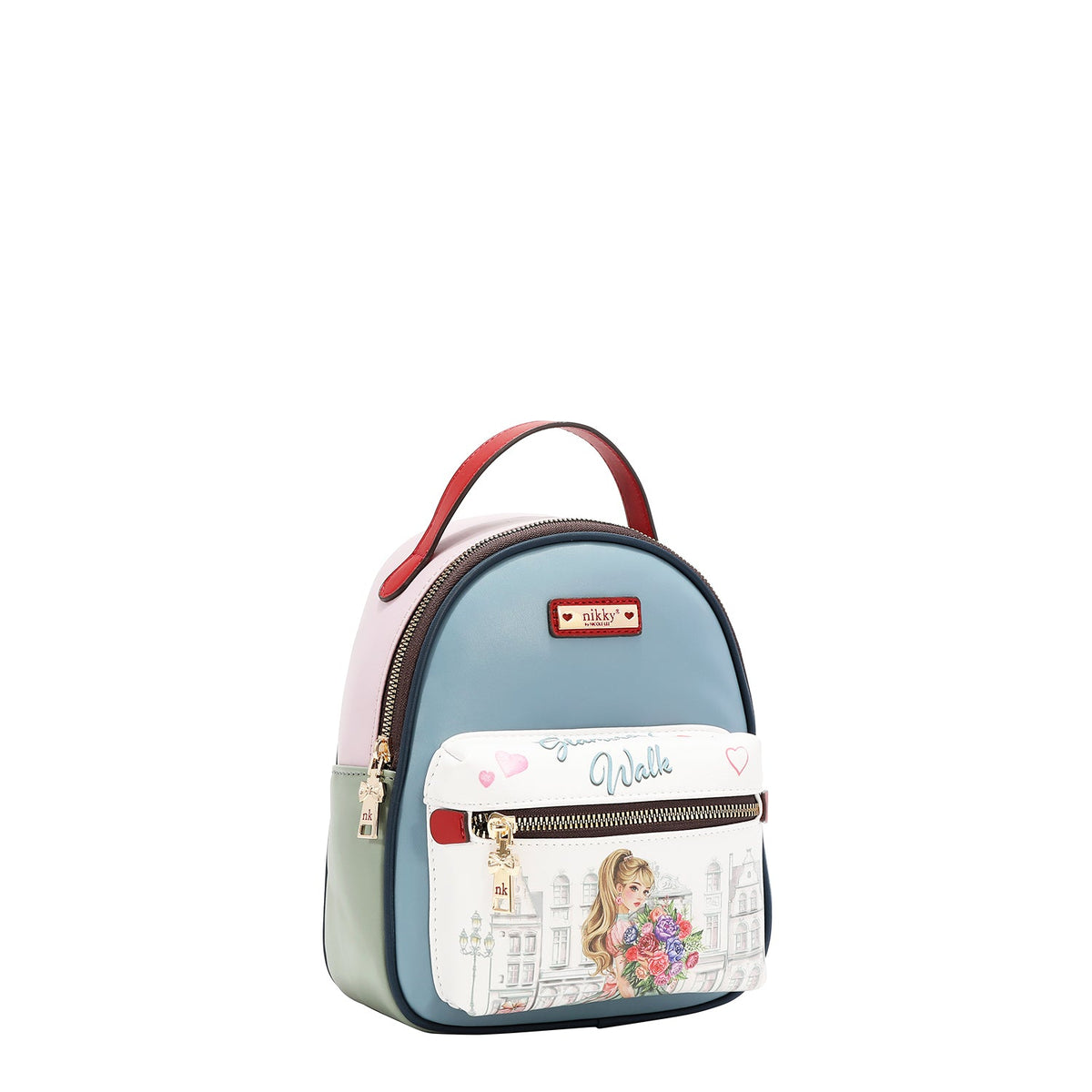 CONJUNTO DE 3 PIEZAS (BOLSO, MOCHILA, CARTERA) (GLAMOROUS WALK-WHITE)