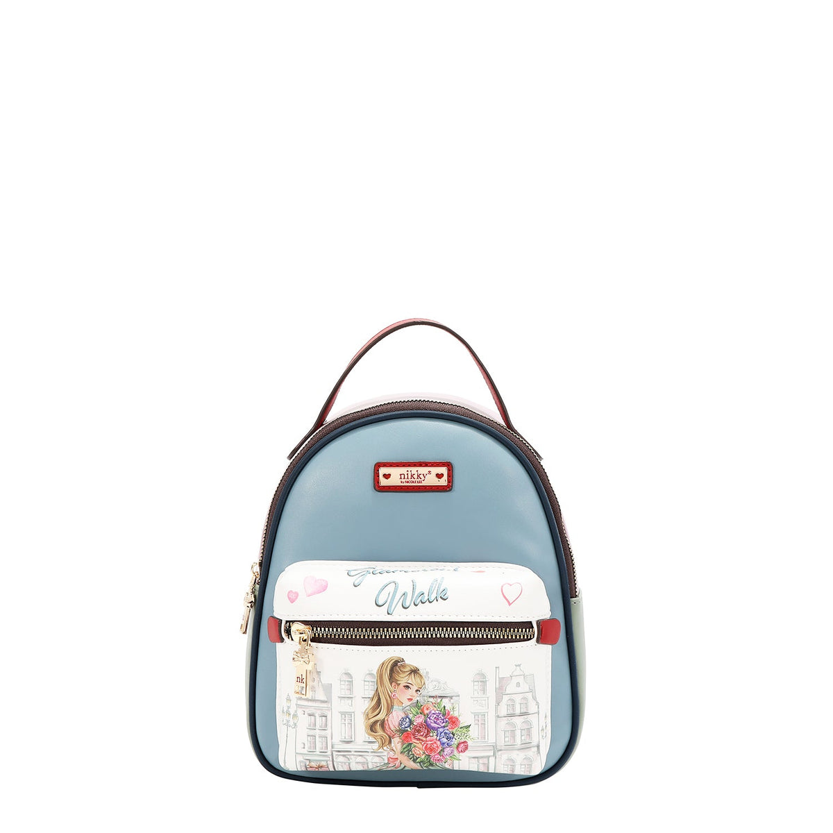 CONJUNTO DE 3 PIEZAS (BOLSO, MOCHILA, CARTERA) (GLAMOROUS WALK-WHITE)