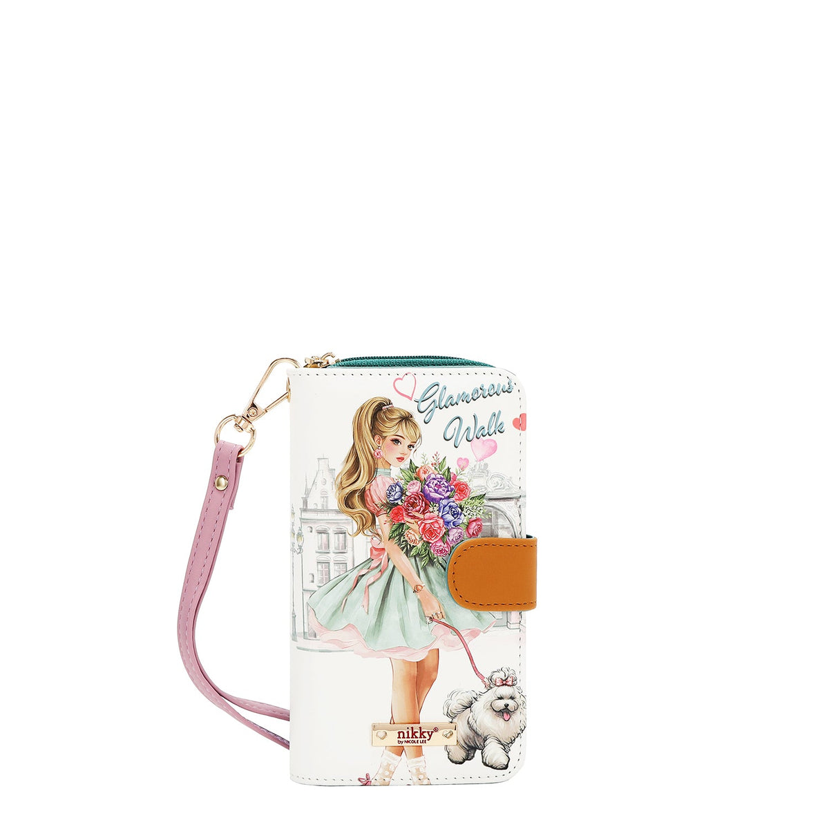 PORTA MOVIL CON CARTERA (GLAMOROUS WALK-BLANCO)