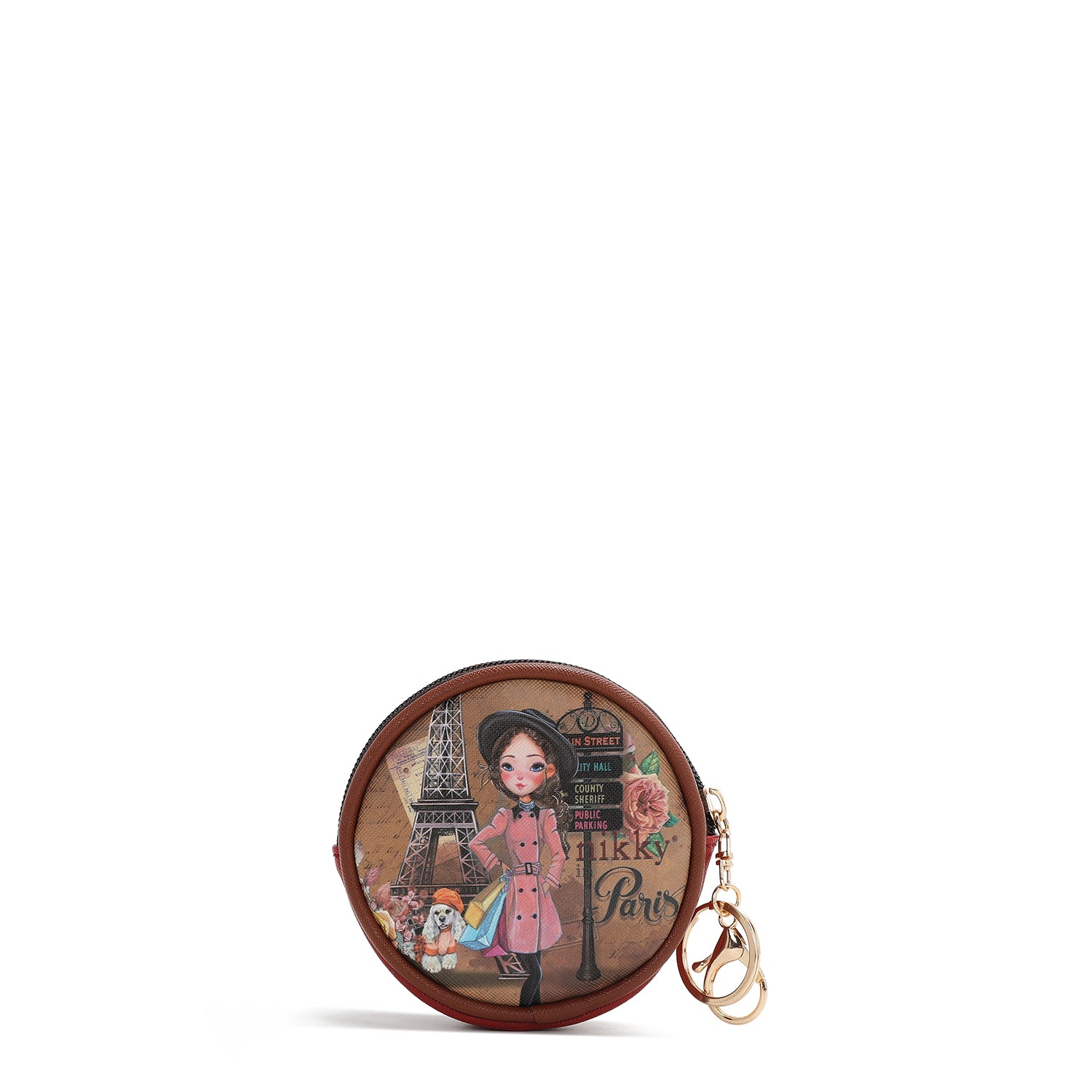 CHAVEIRO COM BOLSA REDONDA (<tc>EMILY GOES PARIS</tc> )