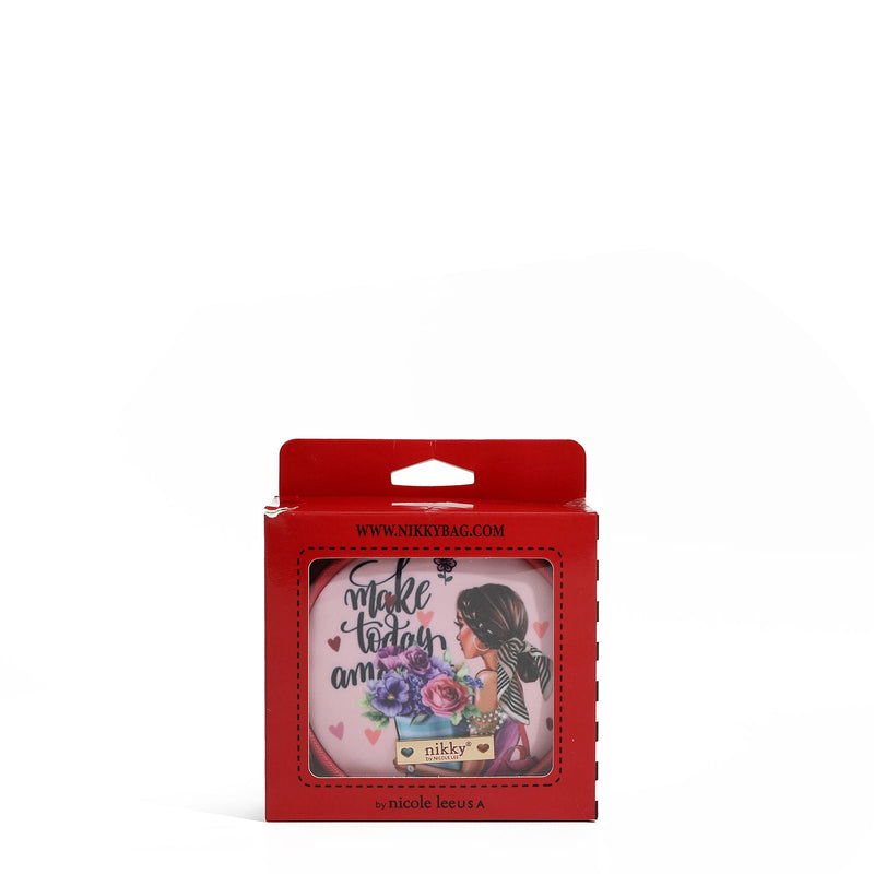 KEYCHAIN ​​WITH ROUND COIN PURSE (<tc>FLOWER DAY</tc>)