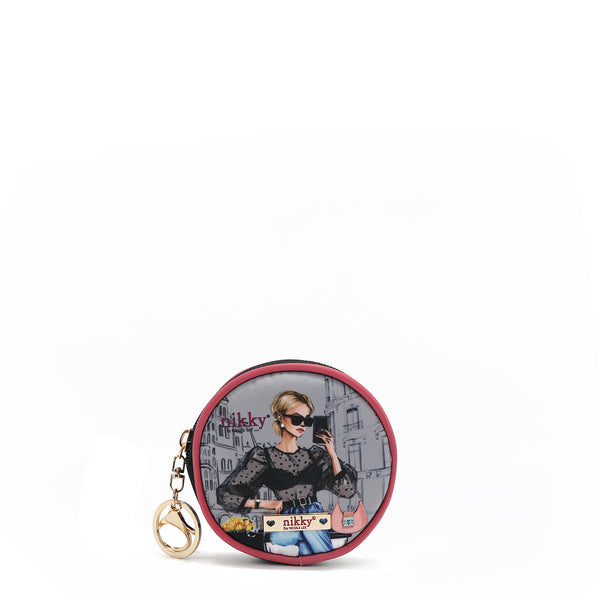 KEYCHAIN ​​WITH ROUND COIN PURSE (<tc>URBAN COFFEE DREAM</tc>)