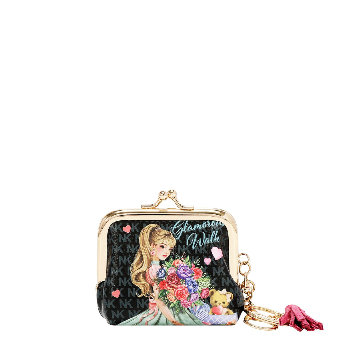 MONEDERO NIKKY KISSLOCK (GLAMOROUS WALK-NEGRO)