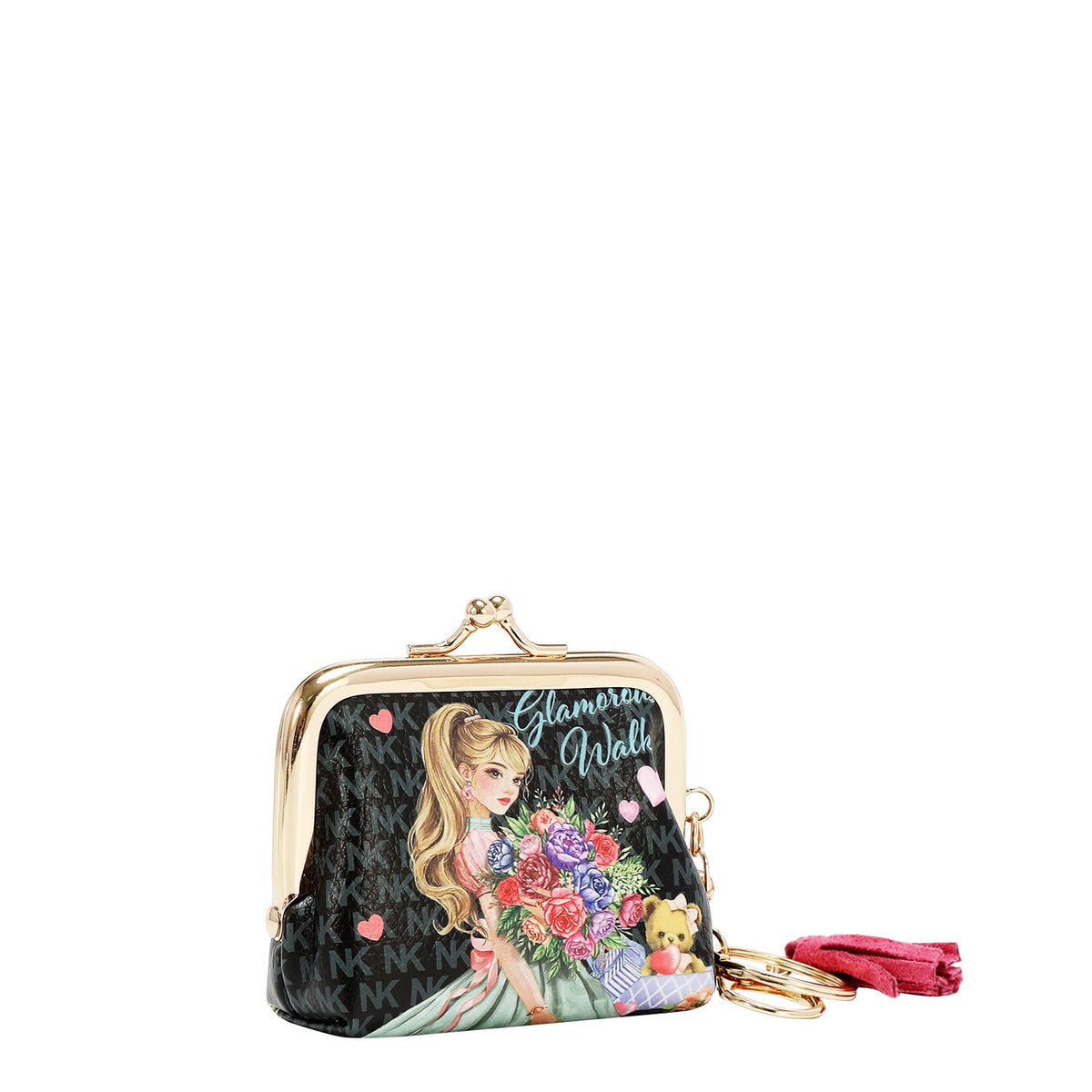 MONEDERO NIKKY KISSLOCK (GLAMOROUS WALK-NEGRO)
