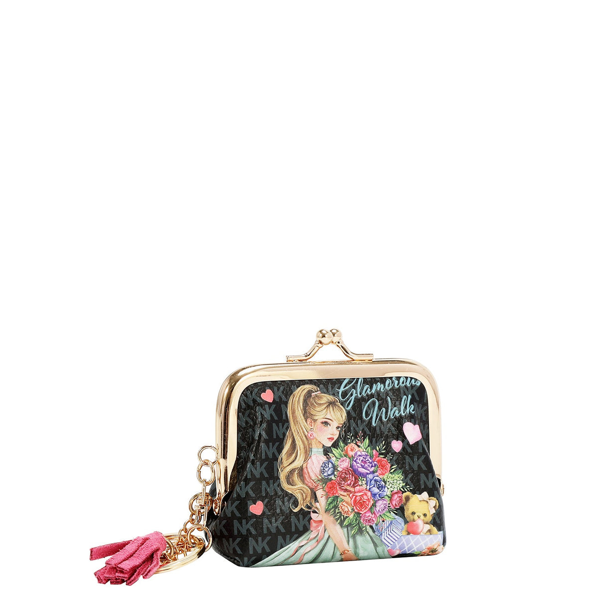 MONEDERO NIKKY KISSLOCK (GLAMOROUS WALK-NEGRO)