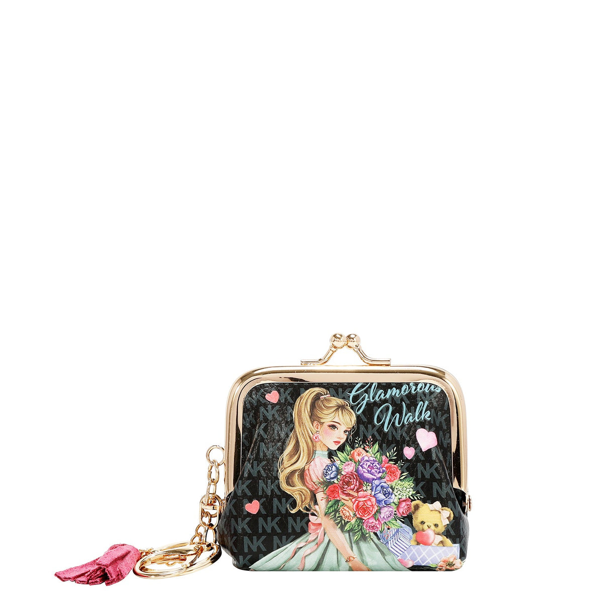 MONEDERO NIKKY KISSLOCK (GLAMOROUS WALK-NEGRO)