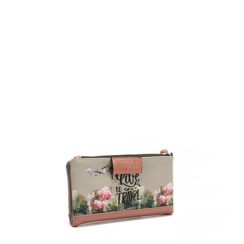 COMPACT WALLET (<tc>I LIVE TO TRAVEL</tc>)
