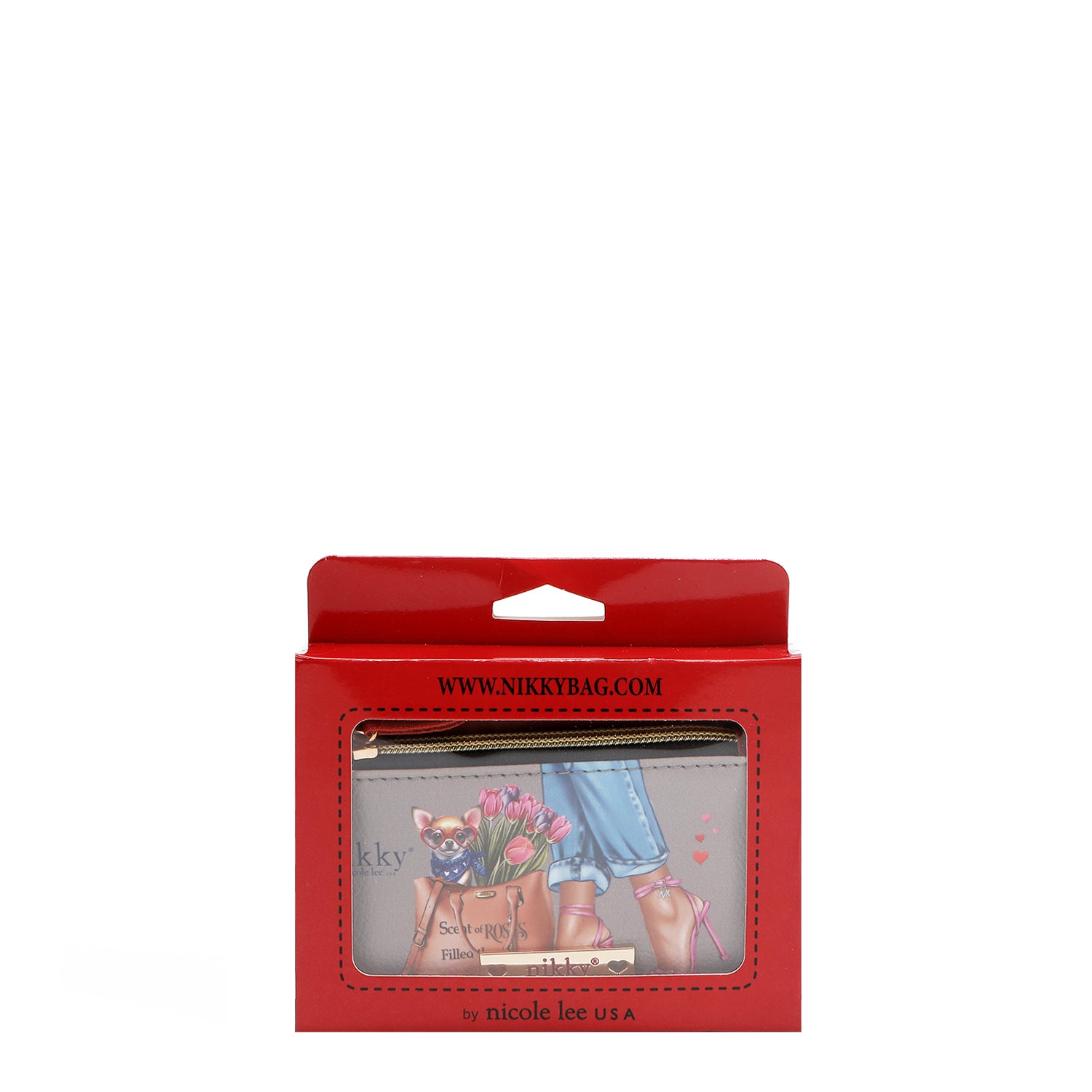 MONEDERO PEQUEÑO PLANO CON CREMALLERA (ESSENCE OF YOU)