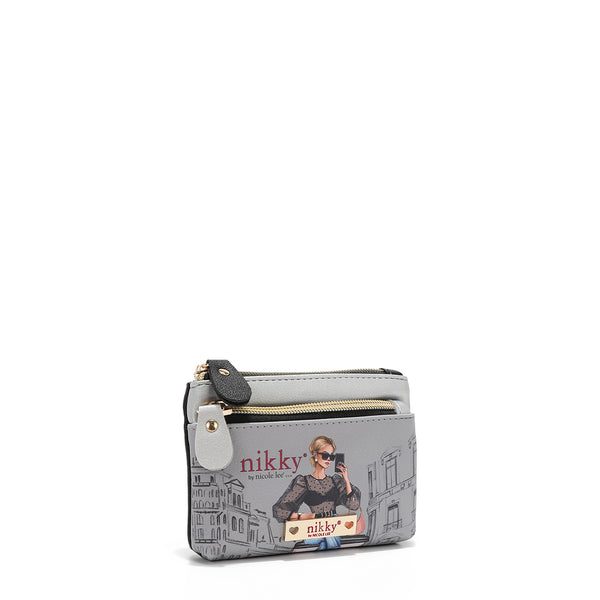 SMALL FLAT PURSE WITH ZIPPER (<tc>URBAN COFFEE DREAM</tc>)
