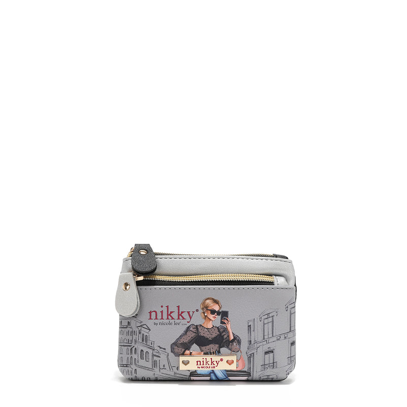 SMALL FLAT PURSE WITH ZIPPER (<tc>URBAN COFFEE DREAM</tc>)