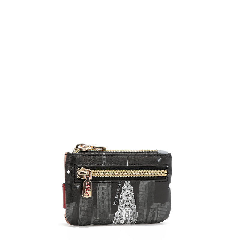 MINI CARD HOLDER WITH ZIPPER CLOSURE AND SNAP BUTTON <tc><tc>Dreamer</tc></tc>