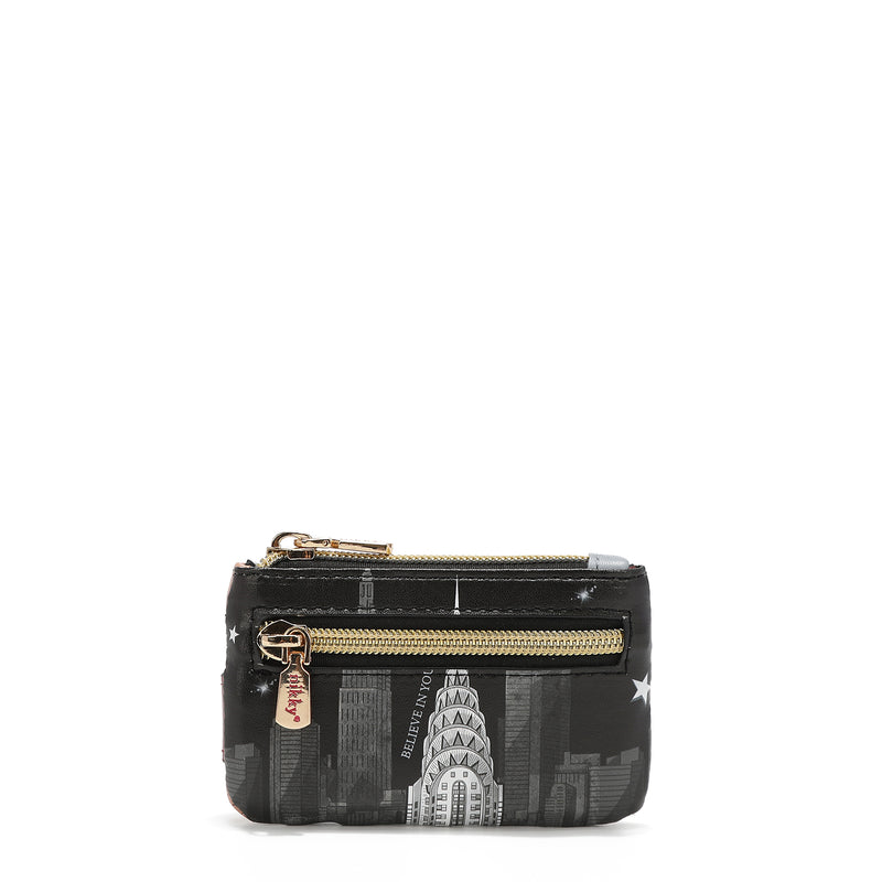 MINI CARD HOLDER WITH ZIPPER CLOSURE AND SNAP BUTTON <tc><tc>Dreamer</tc></tc>