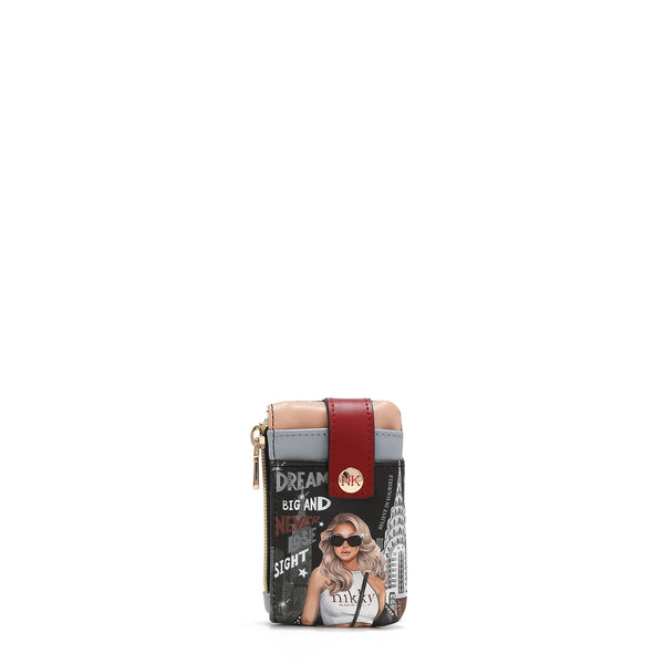 MINI CARD HOLDER WITH ZIPPER CLOSURE AND SNAP BUTTON <tc><tc>Dreamer</tc></tc>