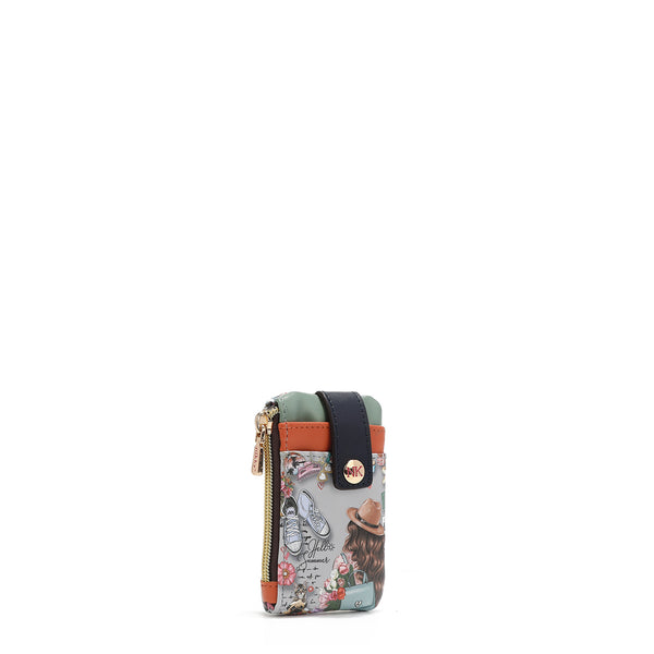 MINI CARD HOLDER WITH ZIPPER CLOSURE AND SNAP BUTTON <tc><tc><tc>Nikky</tc> World</tc></tc>